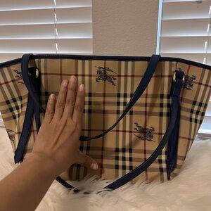 Authentic Burberry Haymarket tote